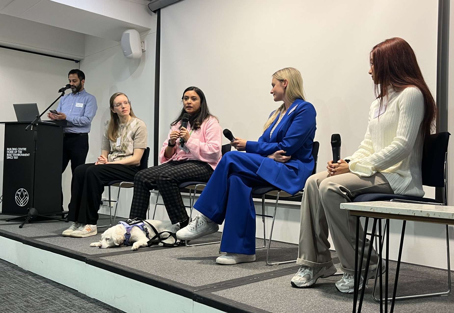 Four panellists at the ECR event